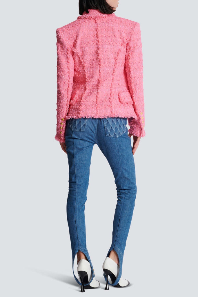 Shop  beautiful dress - Perfect for special occasions | Hazel Gold Buttoned Tweed Jacket