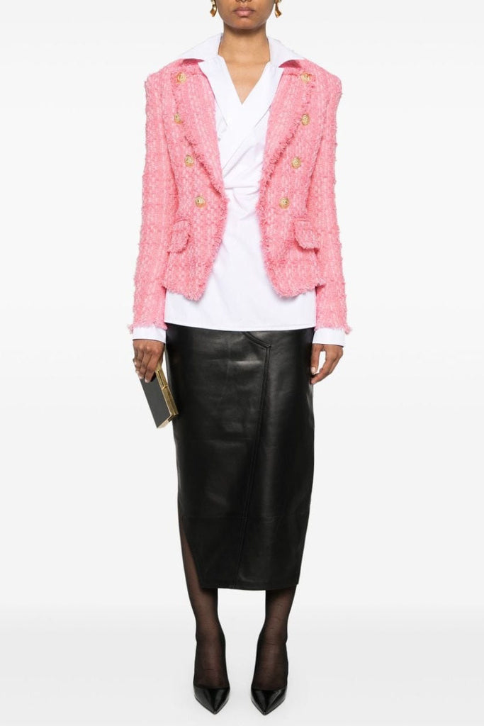 Shop  beautiful dress - Perfect for special occasions | Hazel Gold Buttoned Tweed Jacket