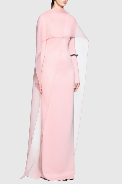 Iraseza Overlay Shawl  Maxi Dress - Pink