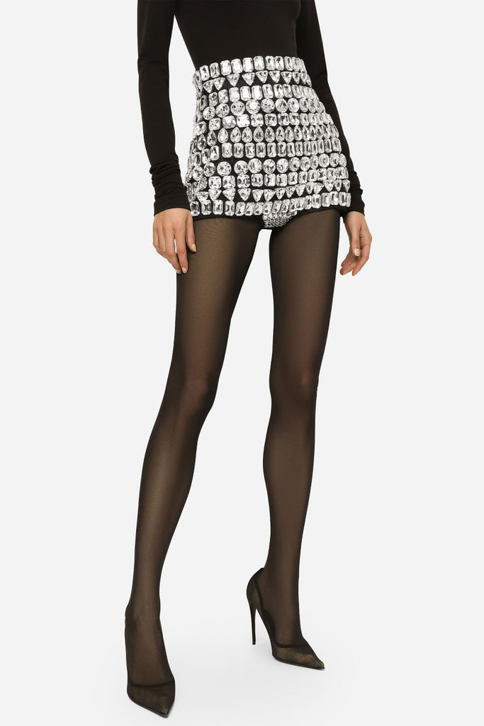 Isadora Diamante embellished Micro Shorts - Stylish beautiful dress for special occasions | Buy Online