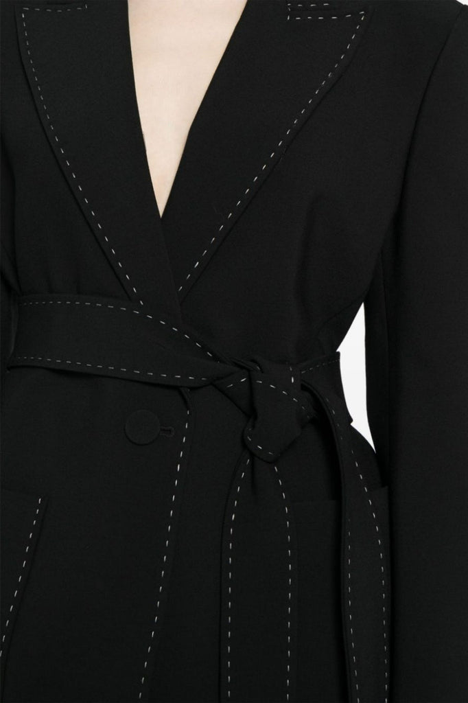 Ishara Stitch Belted Blazer Two Piece Set - Stylish beautiful dress for special occasions | Buy Online