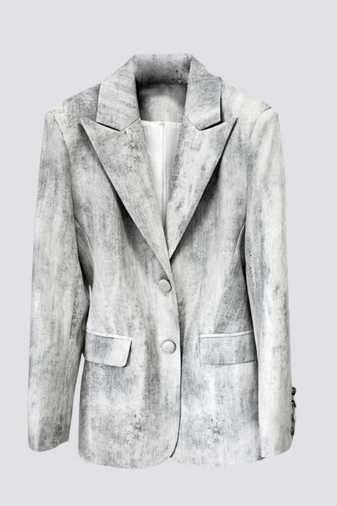 Stylish beautiful dress | Isleta Print Blazer Two Piece Set - Grey - Ideal for special occasions