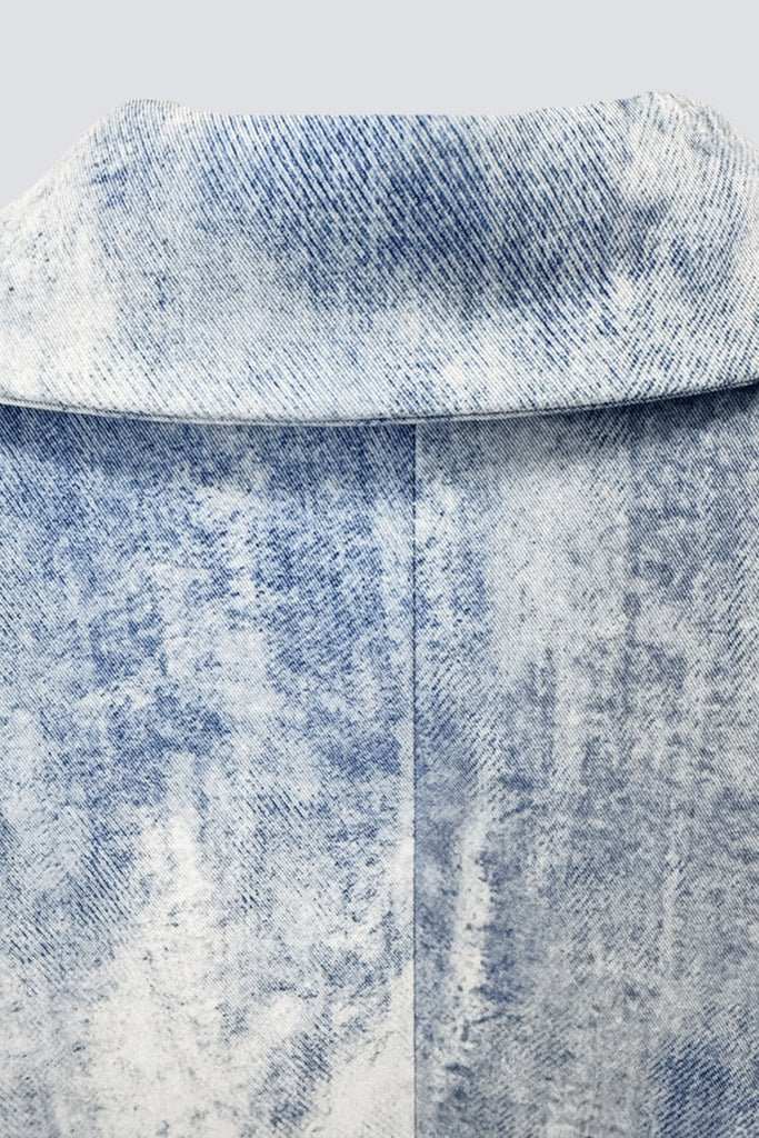 Isleta Print Blazer Two Piece Set - Blue - Stylish blue dress for special occasions | Buy Online