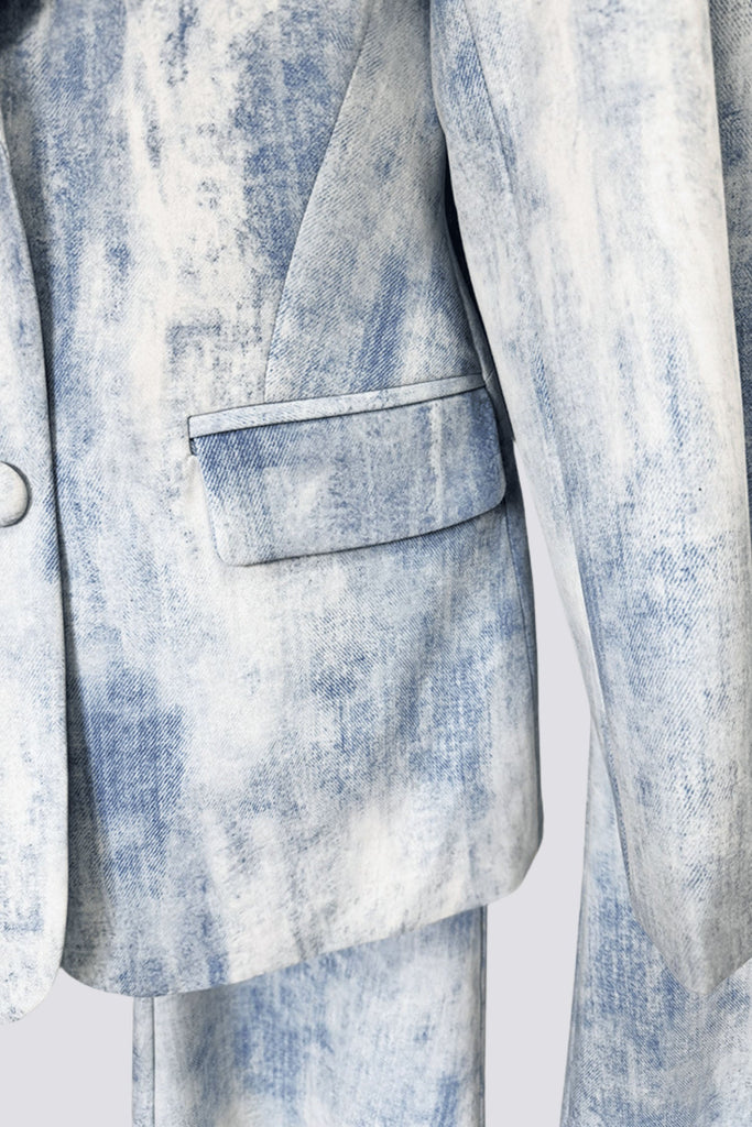 Shop  blue dress - Perfect for special occasions | Isleta Print Blazer Two Piece Set - Blue