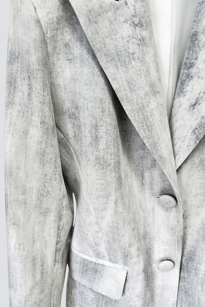 Isleta Print Blazer Two Piece Set - Grey - Stylish beautiful dress for special occasions | Buy Online