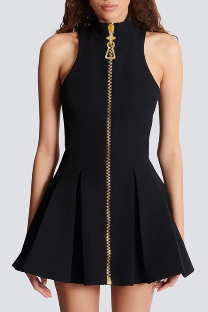 Shop  beautiful dress - Perfect for special occasions | jessica Zipper Sleeveless Mini Dress