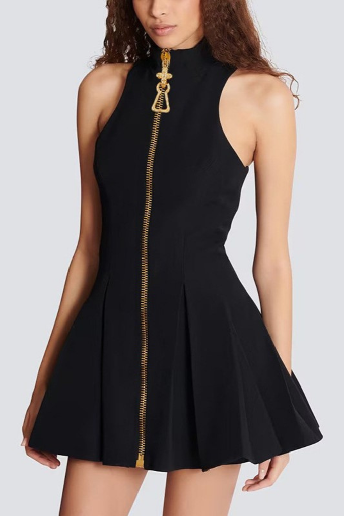 jessica Zipper Sleeveless Mini Dress - Stylish beautiful dress for special occasions | Buy Online
