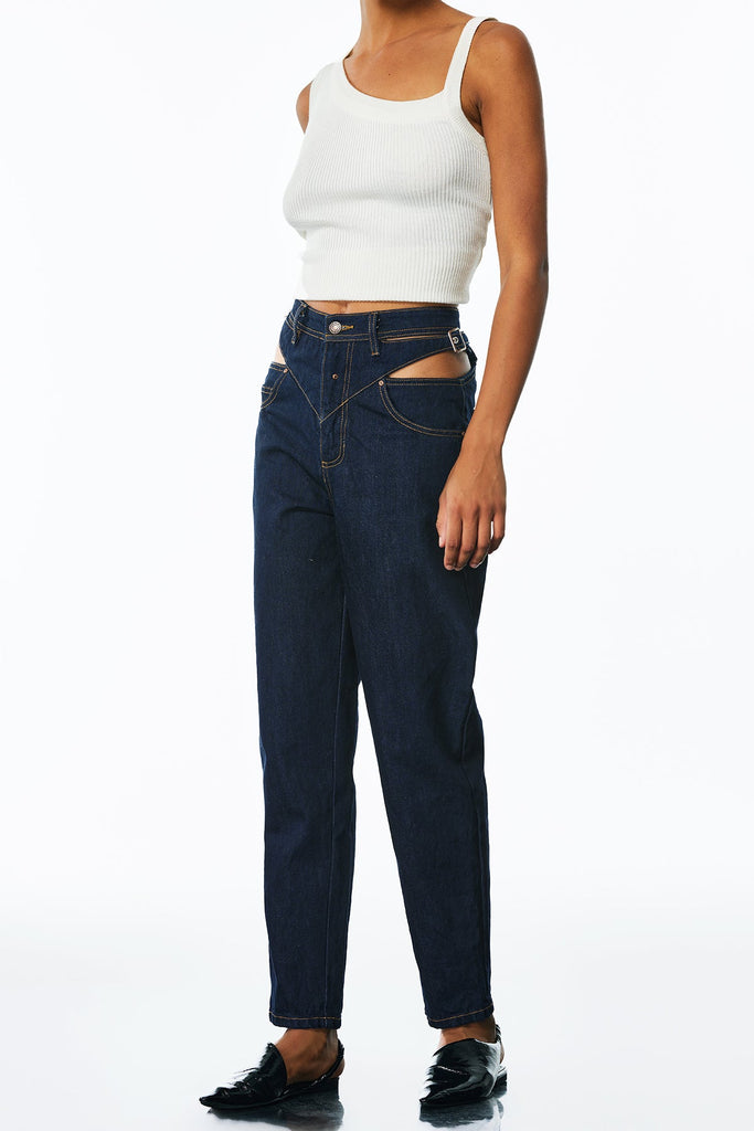 Stylish beautiful dress | James Cutout Straight Jeans - Ideal for special occasions