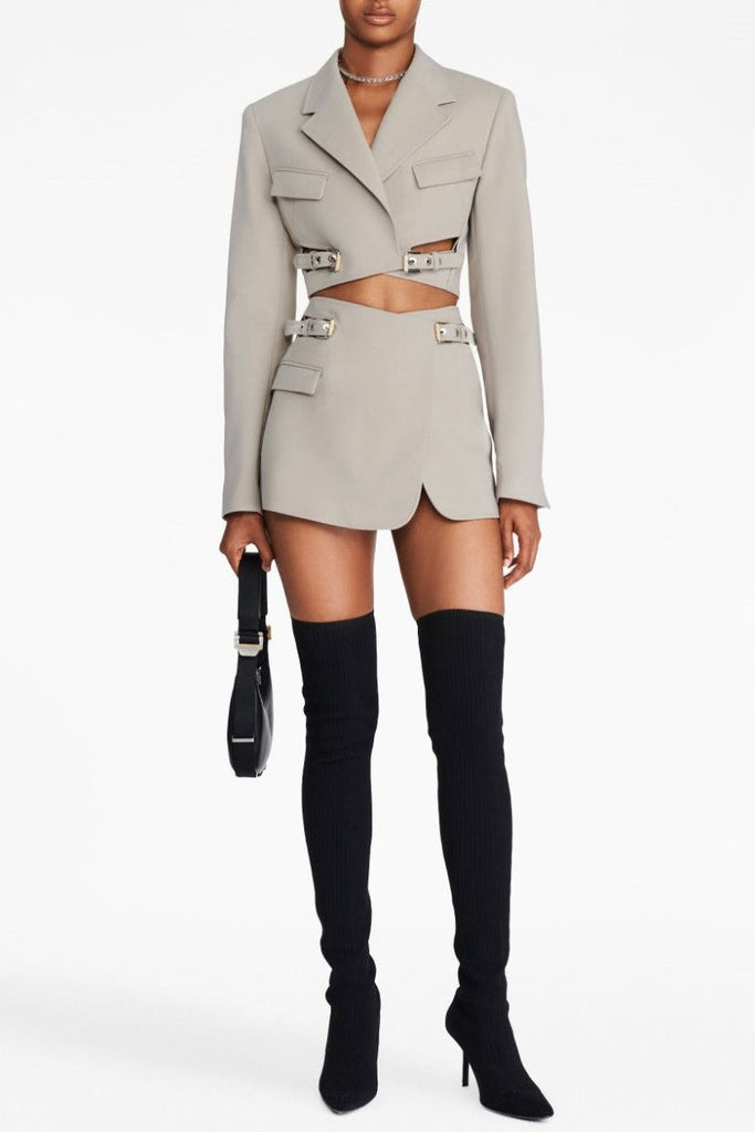 Jayla Mini Skirt - Grey - Stylish beautiful mini for special occasions | Buy Online