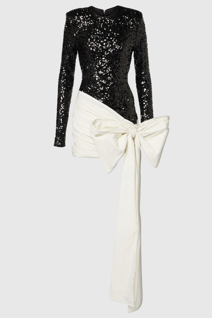 Stylish beautiful dress | Jelia Bow Embellished Sequin Mini Dress - Ideal for special occasions