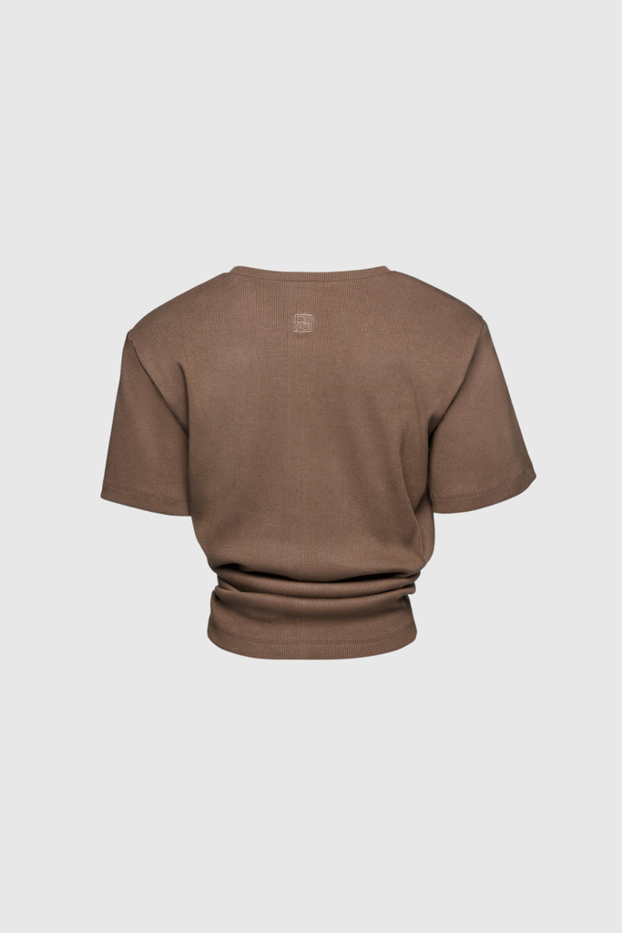 Shop  brown dress - Perfect for special occasions | Jemma Ruch Twist T Shirt In Brown