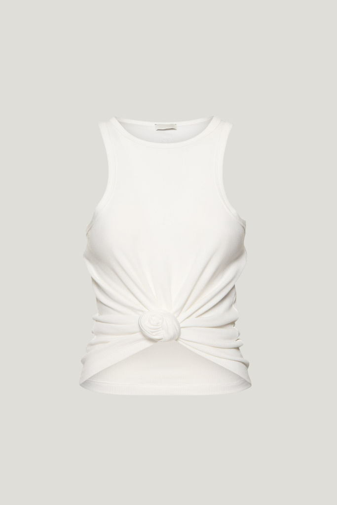 Shop  white dress - Perfect for special occasions | Jemma Twist Sleeveless Knit Top In White