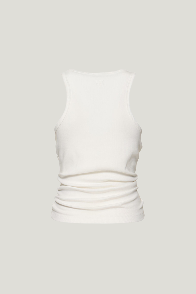 Jemma Twist Sleeveless Knit Top In White - Stylish white dress for special occasions | Buy Online