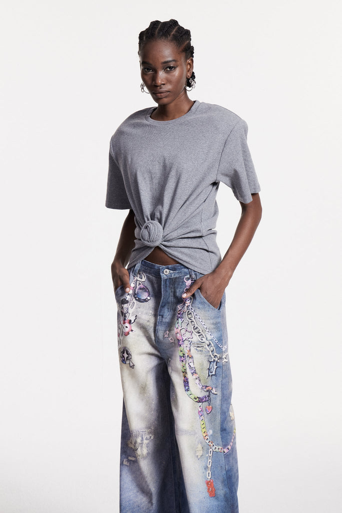 Shop  beautiful dress - Perfect for special occasions | Jemma Ruch Twist T Shirt In Grey