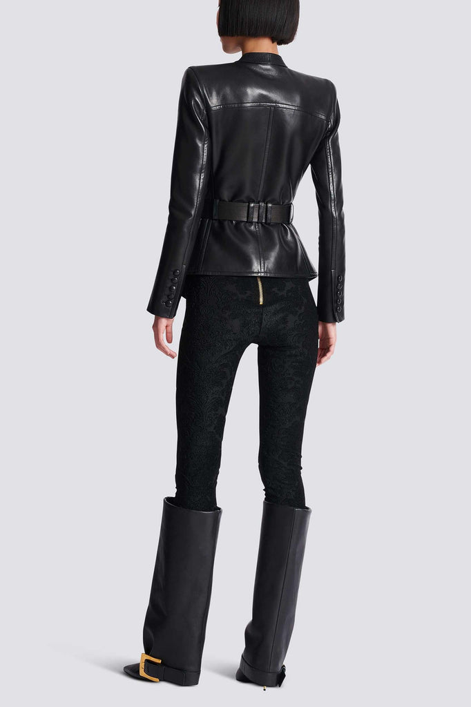 Stylish beautiful dress | Jodell Belted Leather Jacket - Ideal for special occasions