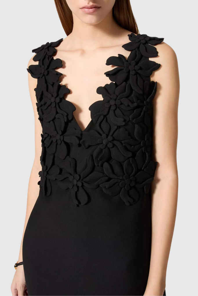 Juliete Floral Plunge Sleeveless Mini Dress - Stylish beautiful dress for special occasions | Buy Online