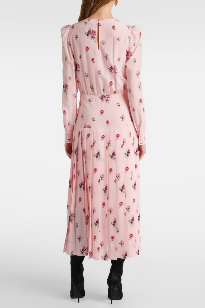 Shop  beautiful dress - Perfect for special occasions | Jutalak Rose Print Pleated Midi Dress