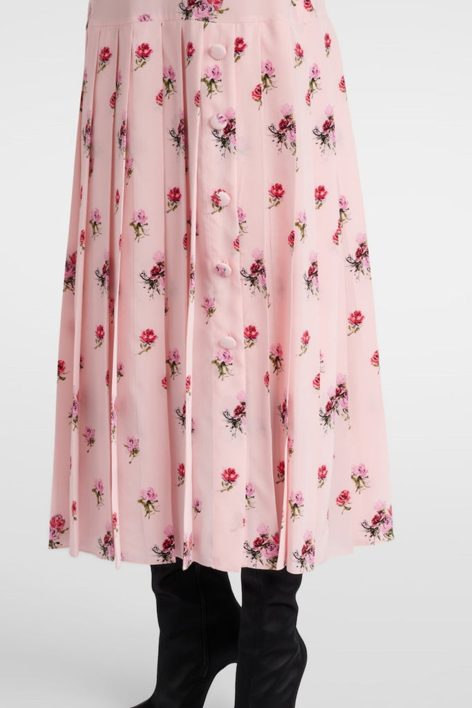 Shop  beautiful dress - Perfect for special occasions | Jutalak Rose Print Pleated Midi Dress