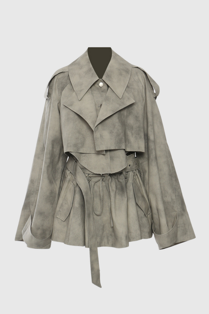 Shop  beautiful dress - Perfect for special occasions | Kaitlyn Print Deconstruct Trench Two Piece Set