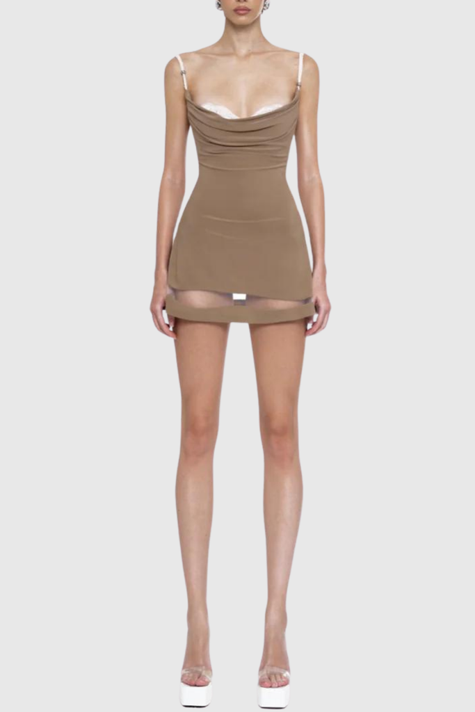 Stylish beautiful dress | Katalia Lace Patchwork Mini Dress - Ideal for special occasions