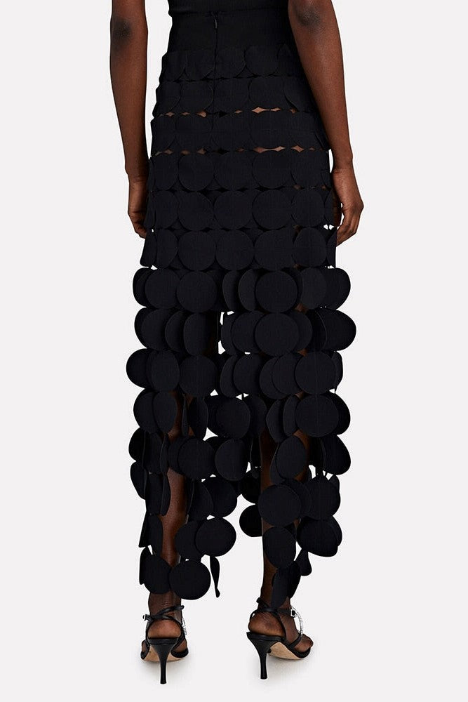 Katelyn Fringe Midi Skirt - Black - Stylish black midi for special occasions | Buy Online