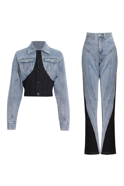 Kathryn Patchwork Denim Jacket