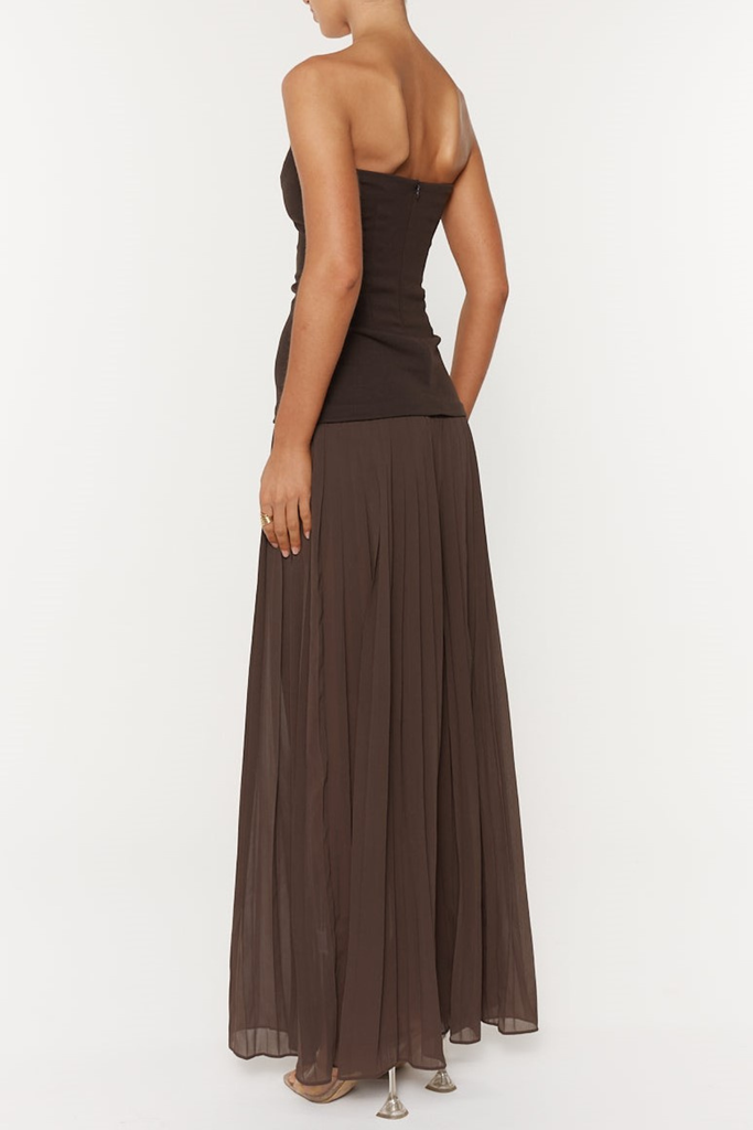 Shop  beautiful dress - Perfect for special occasions | Keata Strapless Pleated Maxi Dress