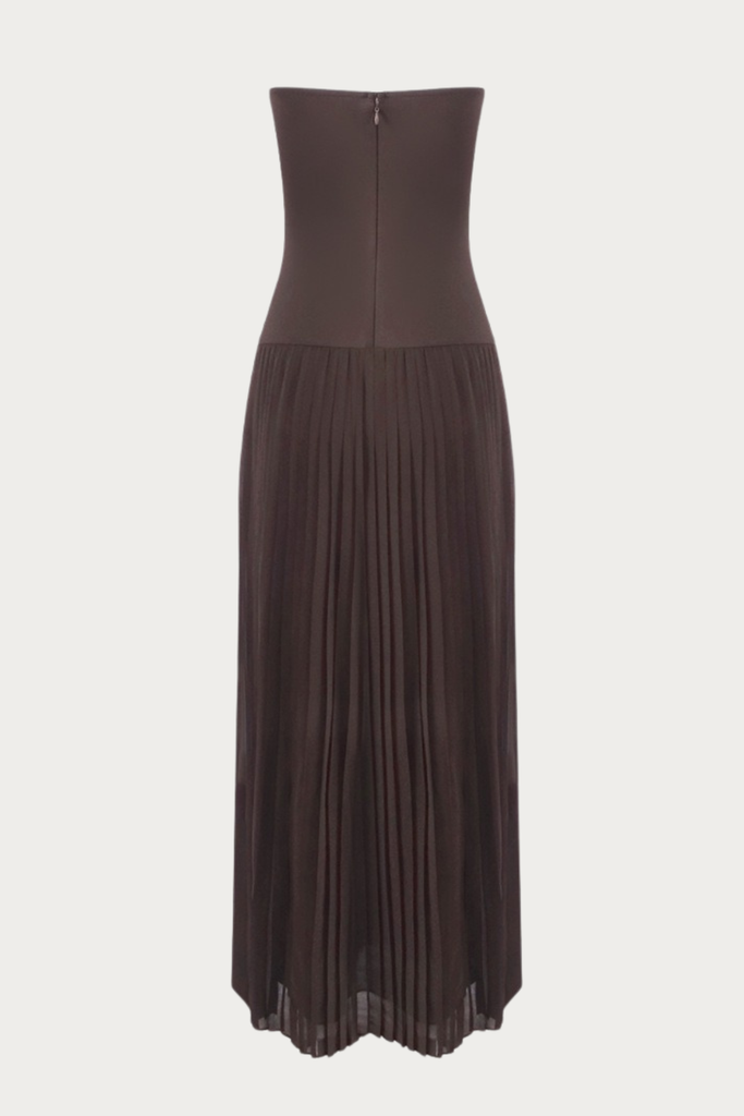 Stylish beautiful dress | Keata Strapless Pleated Maxi Dress - Ideal for special occasions