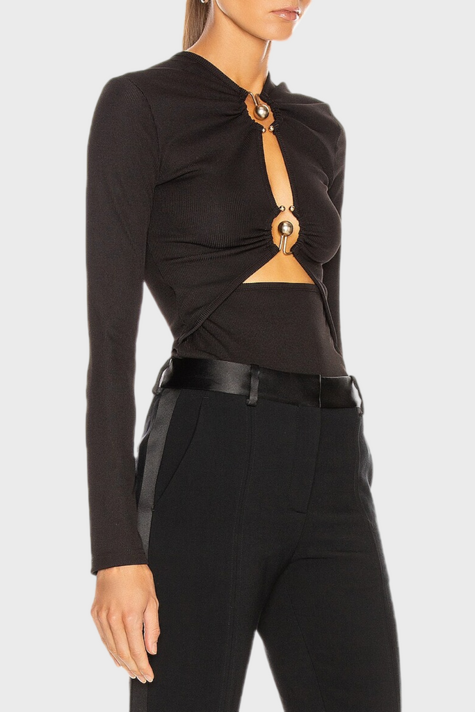 Stylish beautiful dress | Keelia Cutout Ruched Bodysuit - Ideal for special occasions