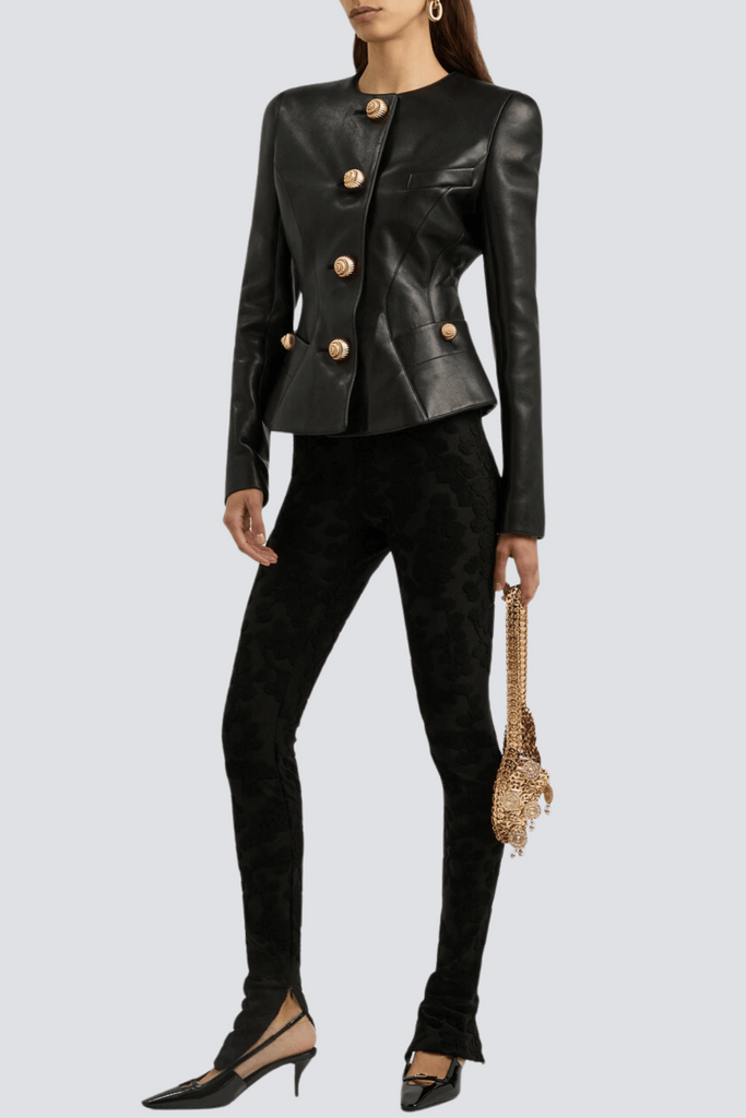 Shop  beautiful dress - Perfect for special occasions | Kester Leather Buttoned Jacket