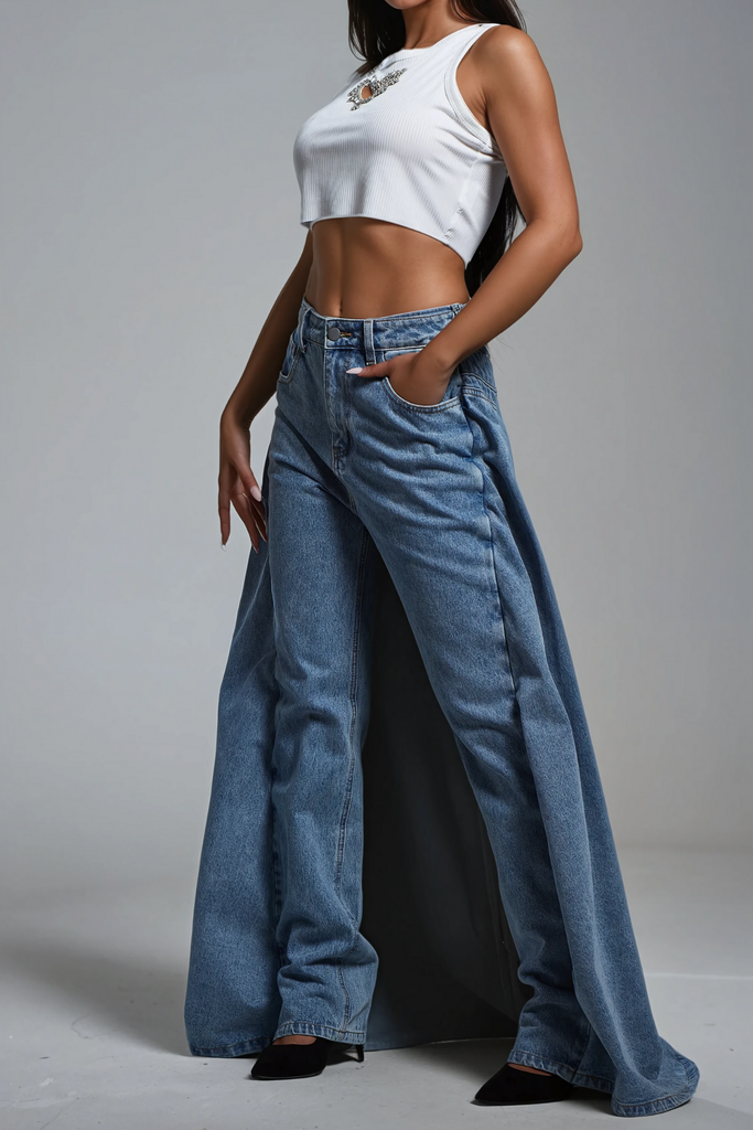 Kimber Denim Skirt Jeans - Stylish beautiful dress for special occasions | Buy Online
