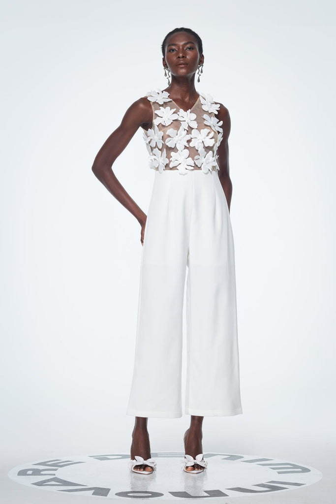 Kira Flower Cutout Jumpsuit - Stylish beautiful dress for special occasions | Buy Online
