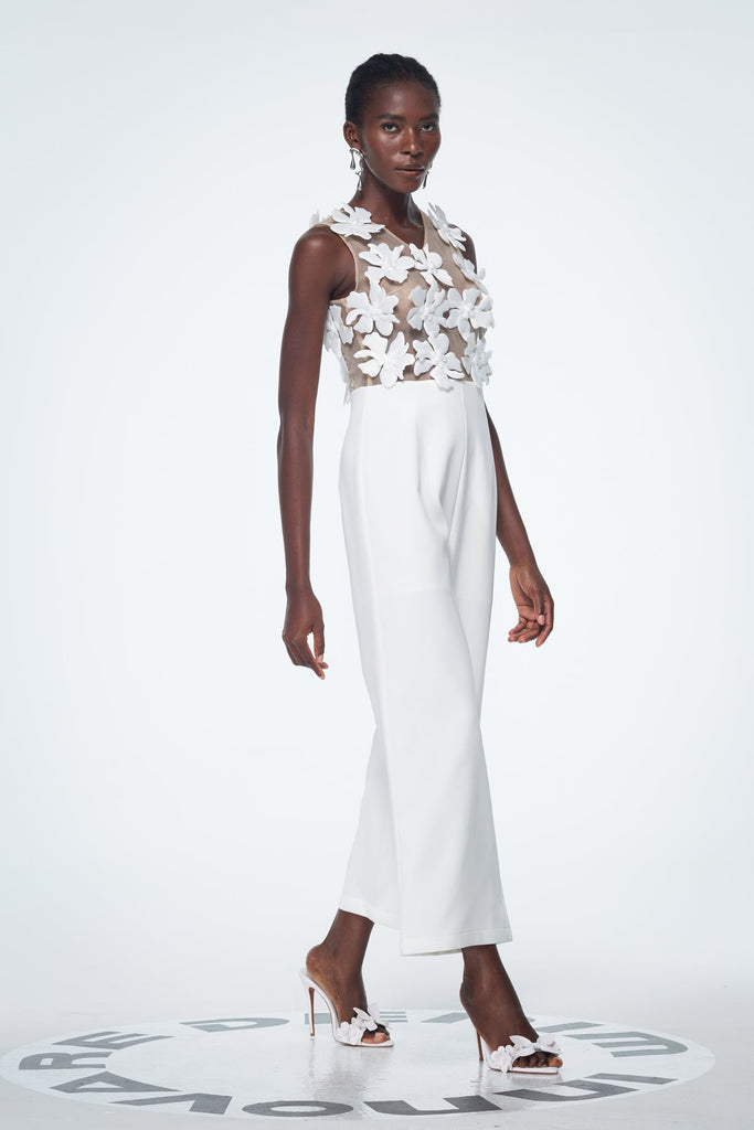 Kira Flower Cutout Jumpsuit - Stylish beautiful dress for special occasions | Buy Online