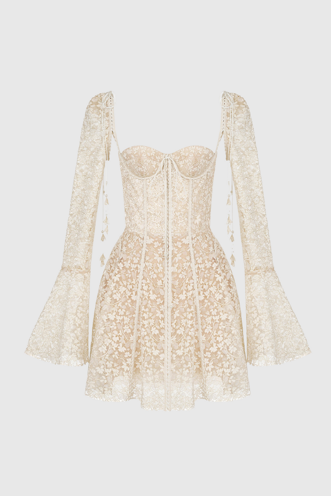 Koprae Lace Jacquard Mini Dress - Stylish beautiful dress for special occasions | Buy Online