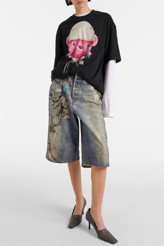 Kora Printed Loose Midi Shorts - Stylish beautiful midi for special occasions | Buy Online