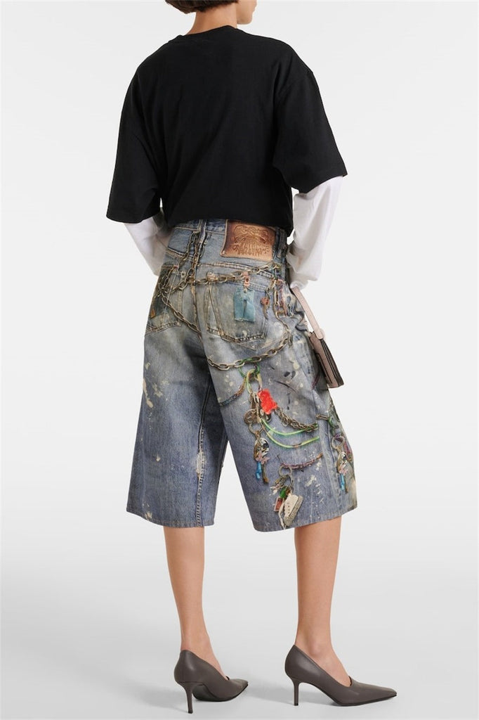 Shop  beautiful midi - Perfect for special occasions | Kora Printed Loose Midi Shorts