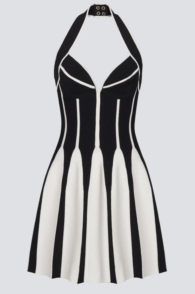 Shop  red dress - Perfect for special occasions | Kriaden Flared Halter Knit Mini Dress