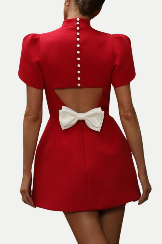 Shop  red dress - Perfect for special occasions | Lagan Cutout Bowknot Mini Dress - Red