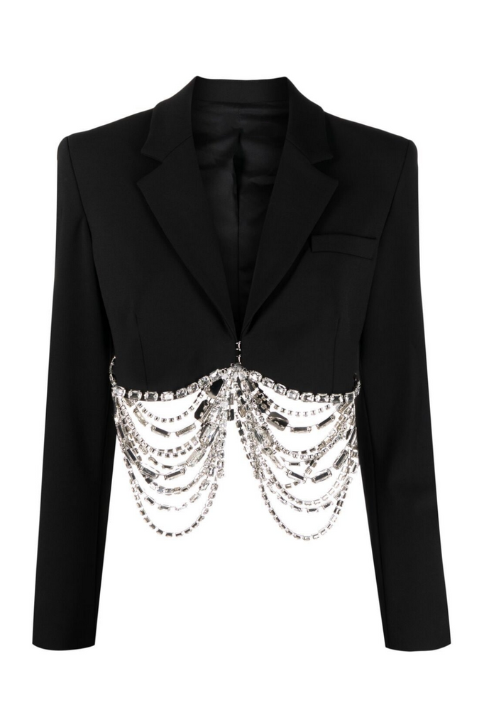 Laurel Rhinestone Cropped Blazer - Stylish beautiful dress for special occasions | Buy Online