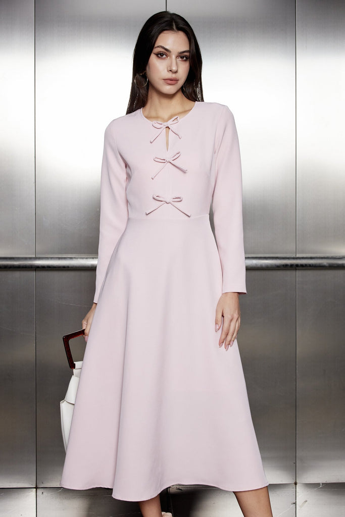 Lavanya Bow Ruffle Maxi Dress - Stylish beautiful dress for special occasions | Buy Online