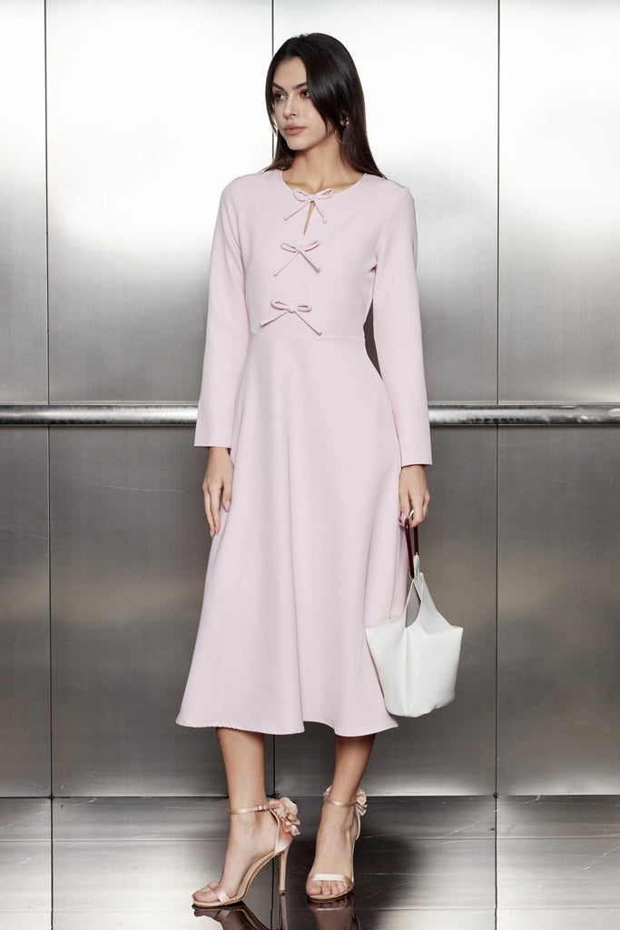 Lavanya Bow Ruffle Maxi Dress - Stylish beautiful dress for special occasions | Buy Online