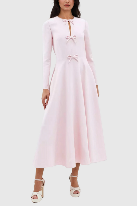 Lavanya Bow Ruffle Maxi Dress