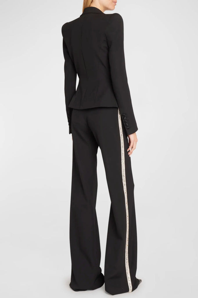 Stylish red dress | Leanna Diamante Embroidered Blazer - Ideal for special occasions