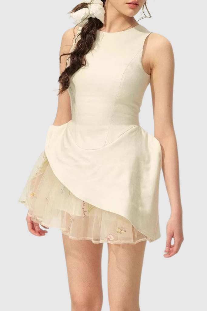 Liechti Floral Layer Mini Dress - Stylish beautiful dress for special occasions | Buy Online