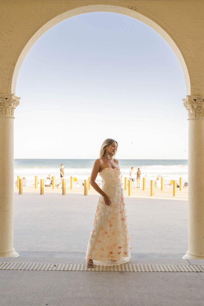 Stylish yellow dress | Livia Strapless Maxi Dress in Yellow - Ideal for special occasions