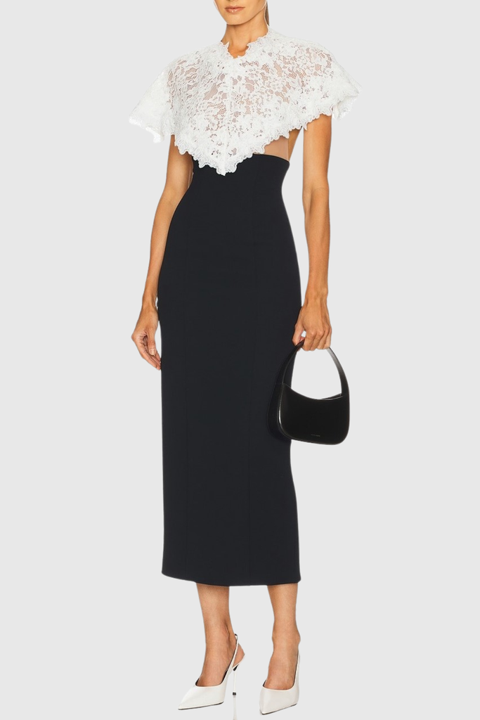 Shop  beautiful midi - Perfect for special occasions | sebastiane Lace Shawl Midi Skirt Set