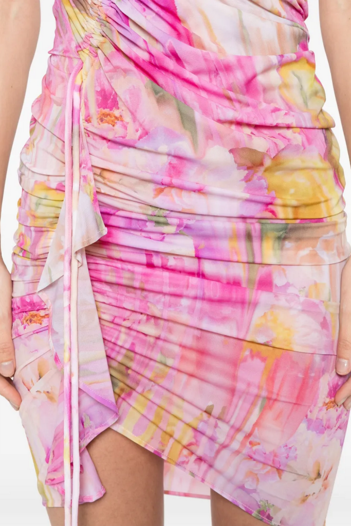 Stylish beautiful dress | Ludema Floral Print Halter Ruched Mini Dress - Ideal for special occasions