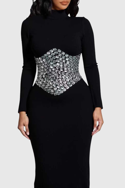 Ludovia Diamante Embellished Maxi Dress
