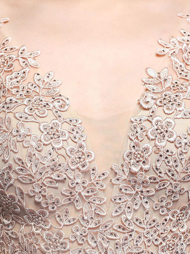 V-neck Sleeveless Embroidered Evening Dress - Stylish red dress for special occasions | Buy Online