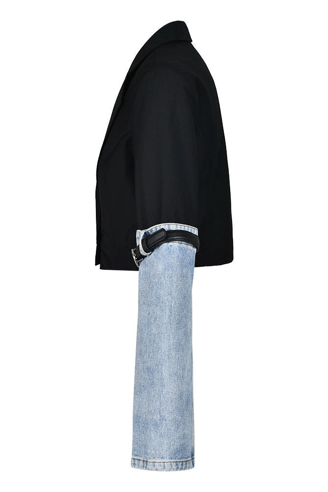 Stylish beautiful dress | Madilyn Patchwork Denim Blazer - Ideal for special occasions